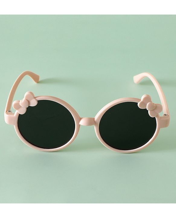 Babyhug Solid Coloured Sunglasses With Bow Applique -Black