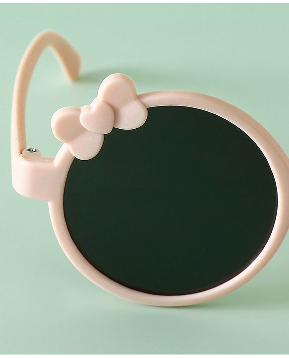 Babyhug Solid Coloured Sunglasses With Bow Applique -Black