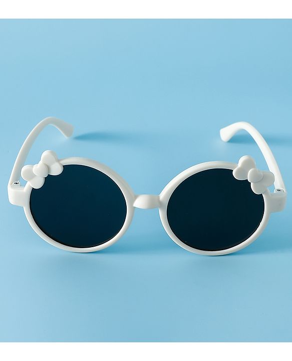Babyhug Solid Coloured Sunglasses With Bow Applique -Black