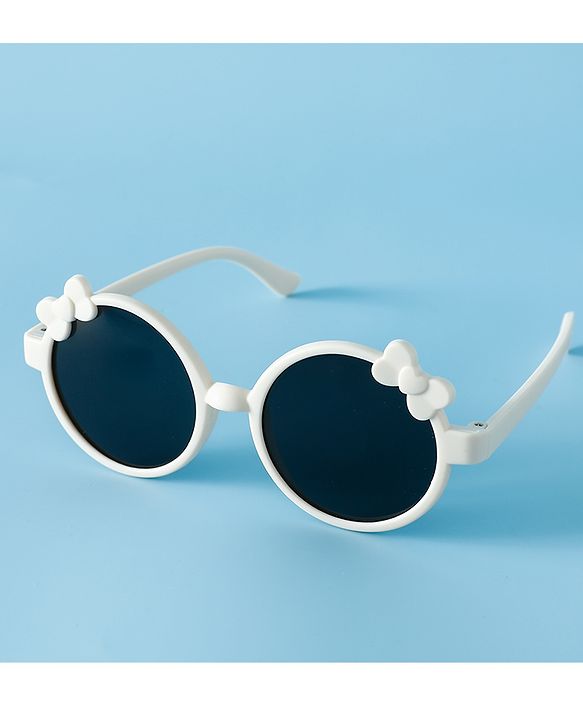 Babyhug Solid Coloured Sunglasses With Bow Applique -Black