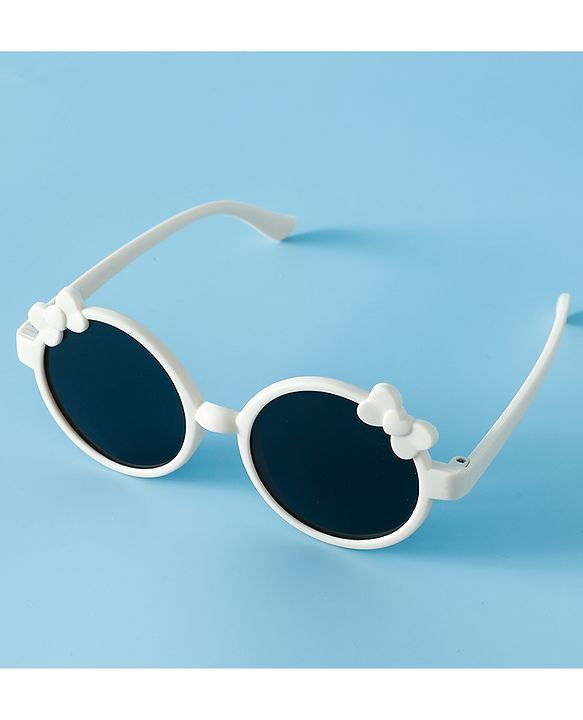 Babyhug Solid Coloured Sunglasses With Bow Applique -Black