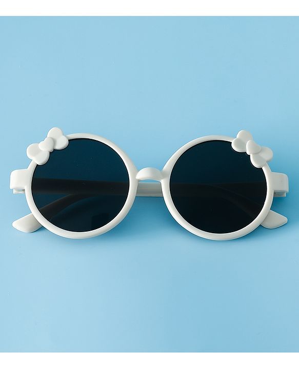 Babyhug Solid Coloured Sunglasses With Bow Applique -Black