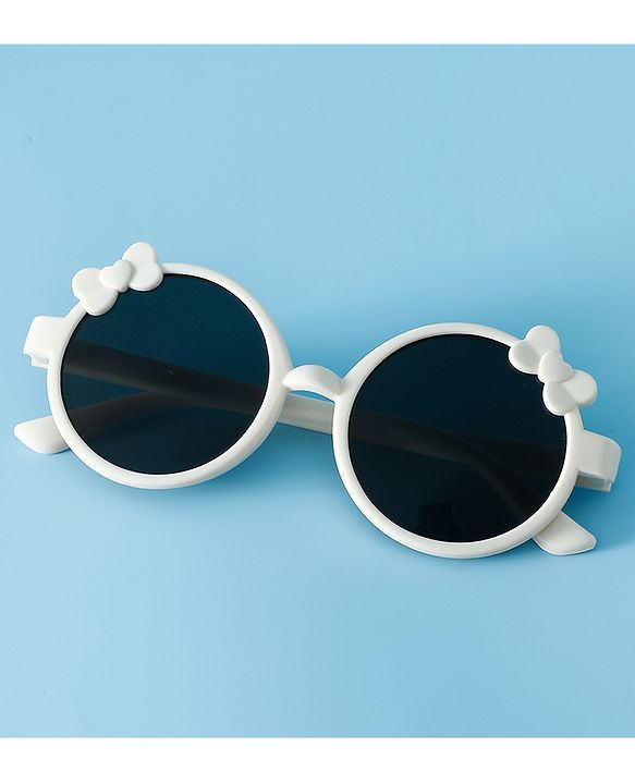 Babyhug Solid Coloured Sunglasses With Bow Applique -Black