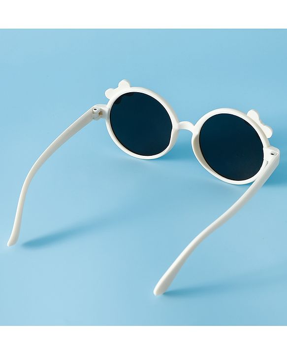 Babyhug Solid Coloured Sunglasses With Bow Applique -Black