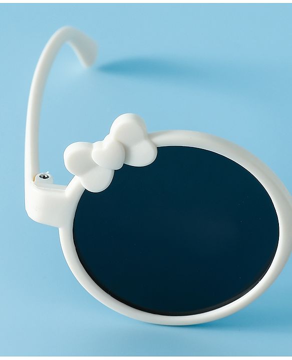 Babyhug Solid Coloured Sunglasses With Bow Applique -Black