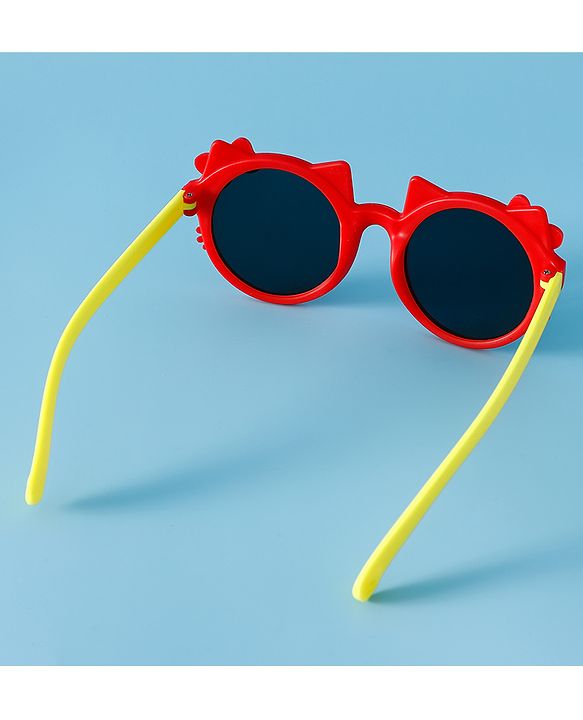 Babyhug Solid Coloured Sunglasses With Bow Design - Red