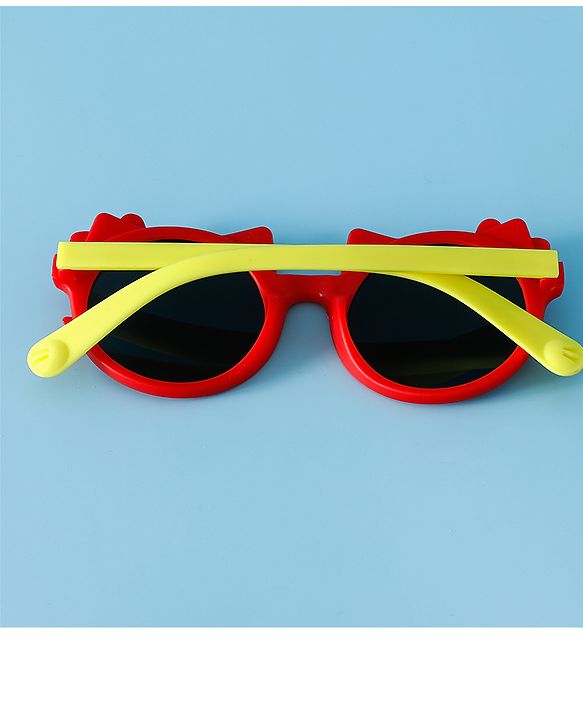 Babyhug Solid Coloured Sunglasses With Bow Design - Red