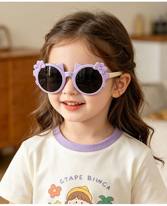 Babyhug Solid Coloured Sunglasses With Bow Design - Red