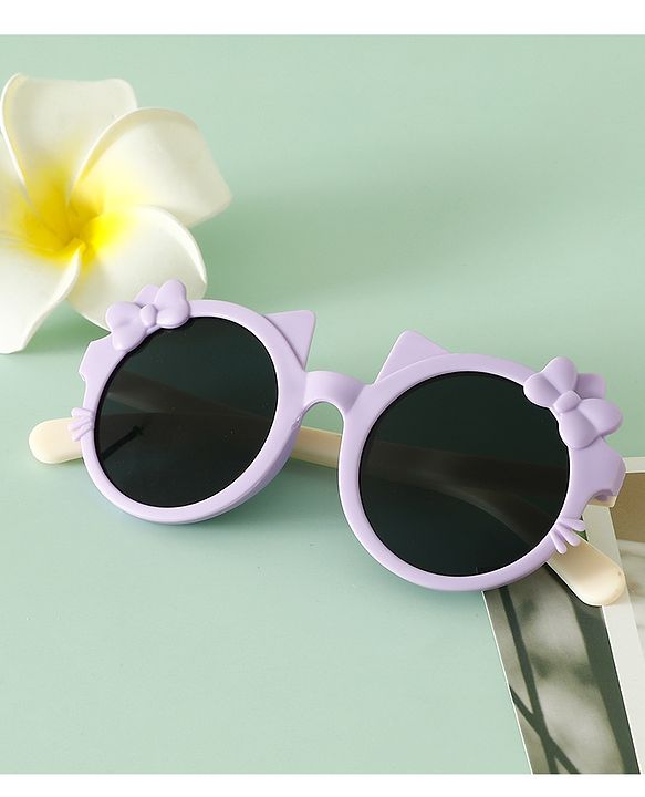 Babyhug Solid Coloured Sunglasses With Bow Design - Red