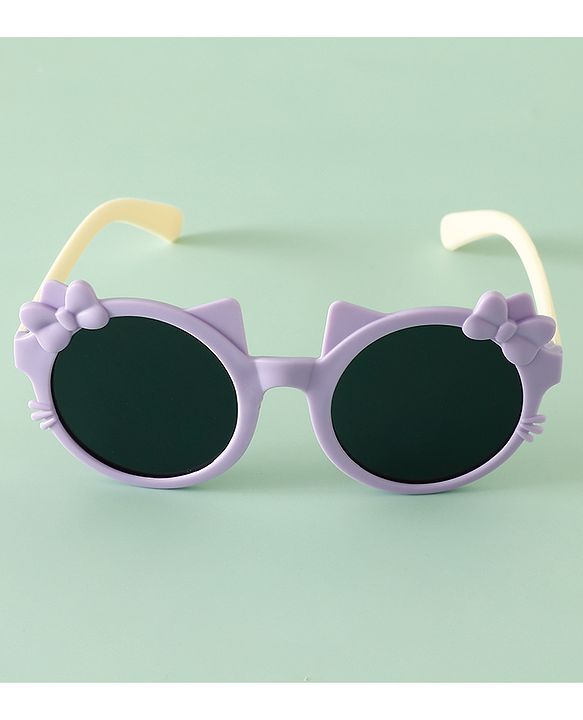 Babyhug Solid Coloured Sunglasses With Bow Design - Red