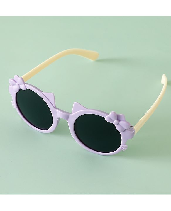 Babyhug Solid Coloured Sunglasses With Bow Design - Red