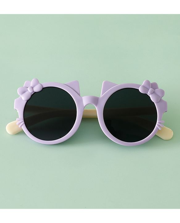 Babyhug Solid Coloured Sunglasses With Bow Design - Red