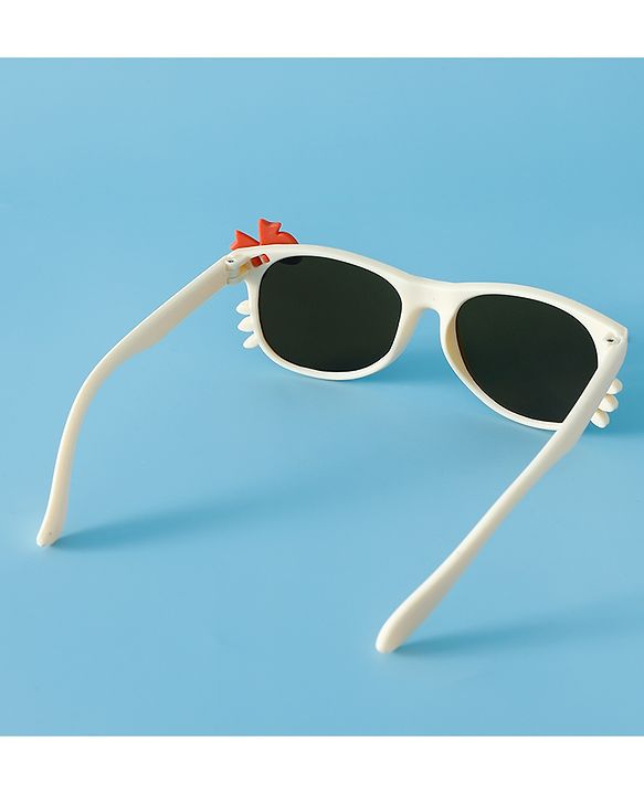 Babyhug Solid Coloured Sunglasses With Bow Design - Beige