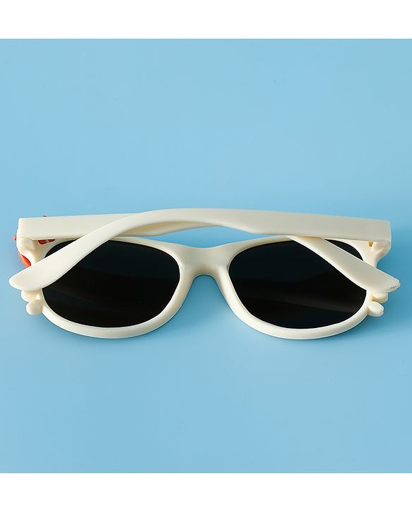 Babyhug Solid Coloured Sunglasses With Bow Design - Beige