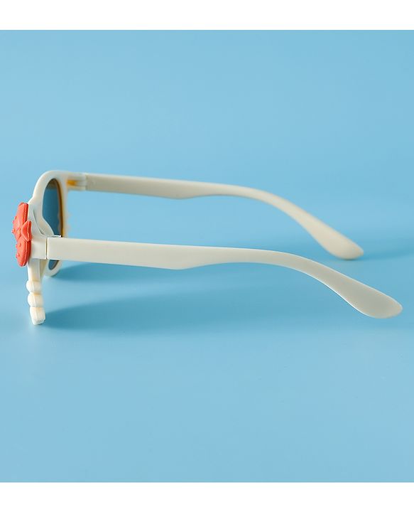 Babyhug Solid Coloured Sunglasses With Bow Design - Beige