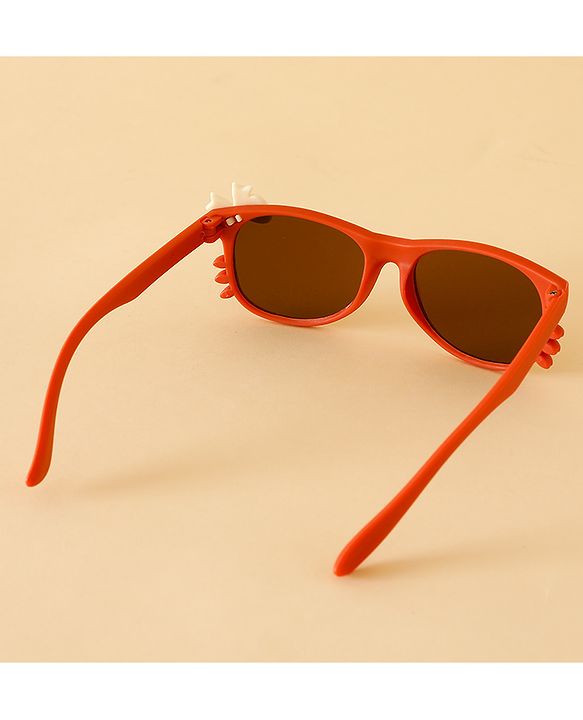 Babyhug Solid Coloured Sunglasses With Bow Design - Beige