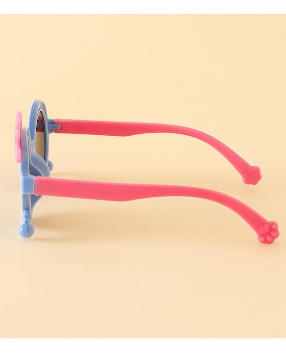 Babyhug Solid Coloured Sunglasses With Crown Applique - Blue
