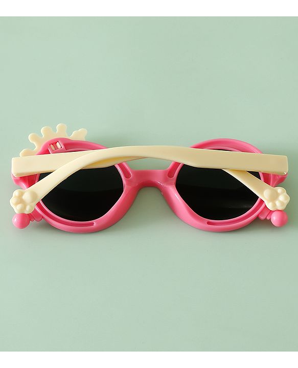 Babyhug Solid Coloured Sunglasses With Crown Applique - Blue