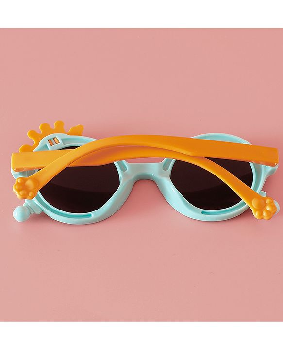 Babyhug Solid Coloured Sunglasses With Crown Applique - Blue