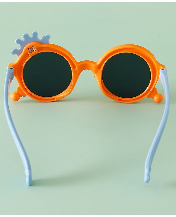 Babyhug Solid Coloured Sunglasses With Crown Applique - Blue