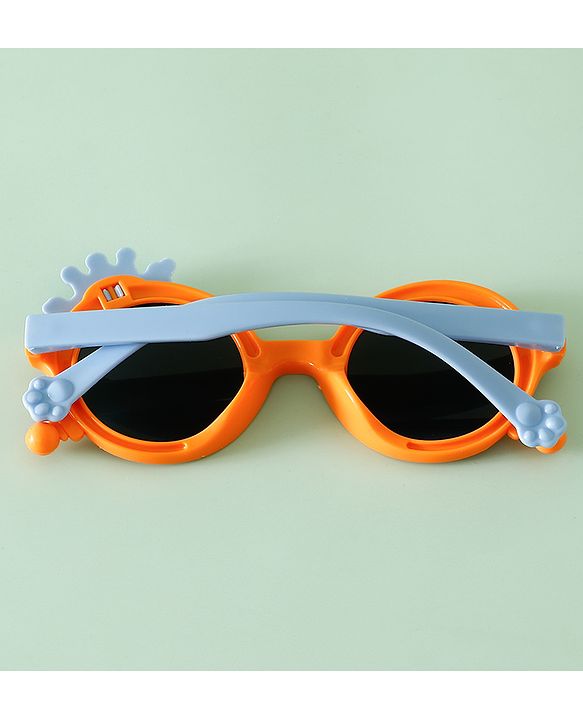 Babyhug Solid Coloured Sunglasses With Crown Applique - Blue