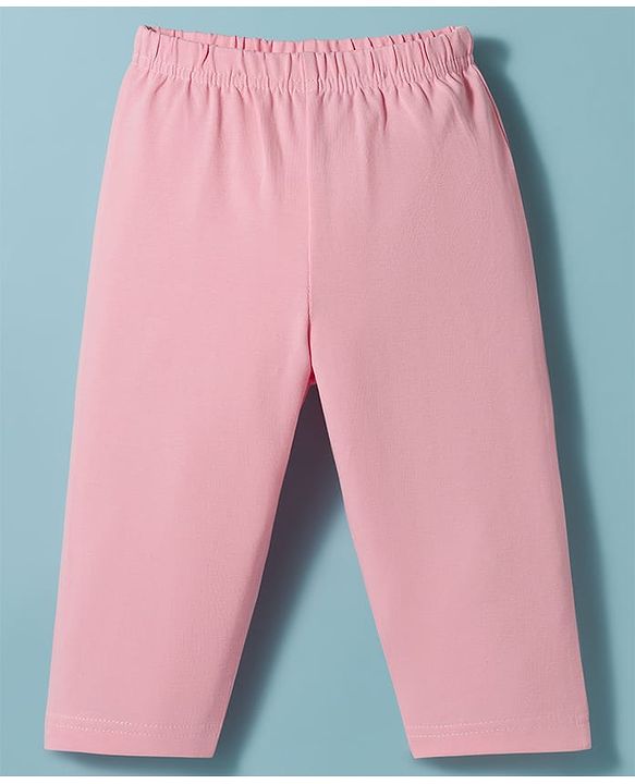 Babyhug Single Jersey Knit Full Sleeves Top & Leggings Set with Stripes - Pink