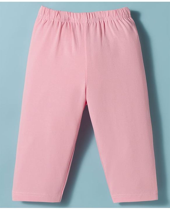 Babyhug Single Jersey Knit Full Sleeves Top & Leggings Set with Stripes - Pink