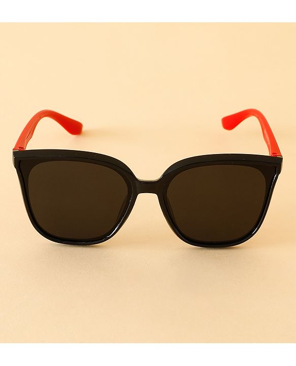 Babyhug TPE Solid Sunglasses For Kids - Black & Red