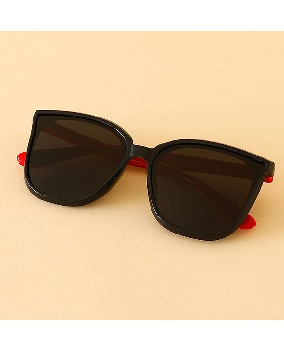 Babyhug TPE Solid Sunglasses For Kids - Black & Red