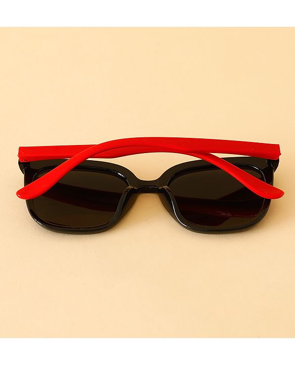Babyhug TPE Solid Sunglasses For Kids - Black & Red