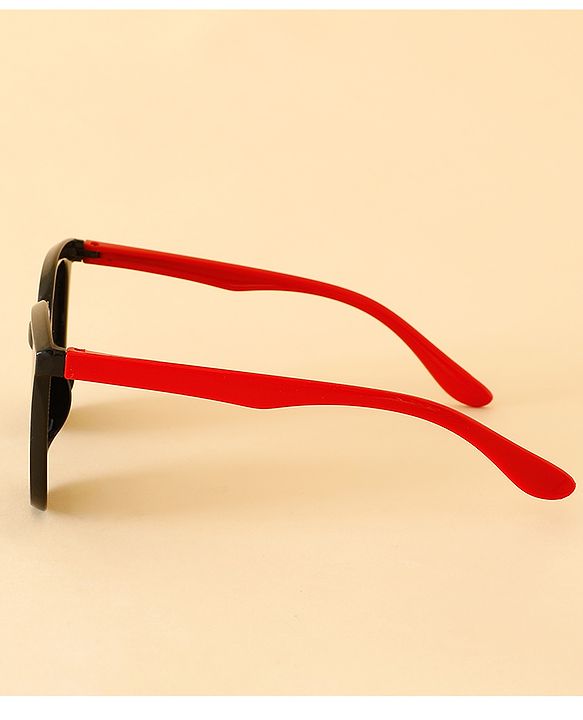 Babyhug TPE Solid Sunglasses For Kids - Black & Red