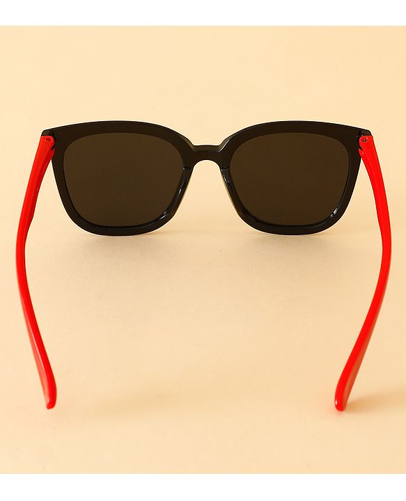 Babyhug TPE Solid Sunglasses For Kids - Black & Red