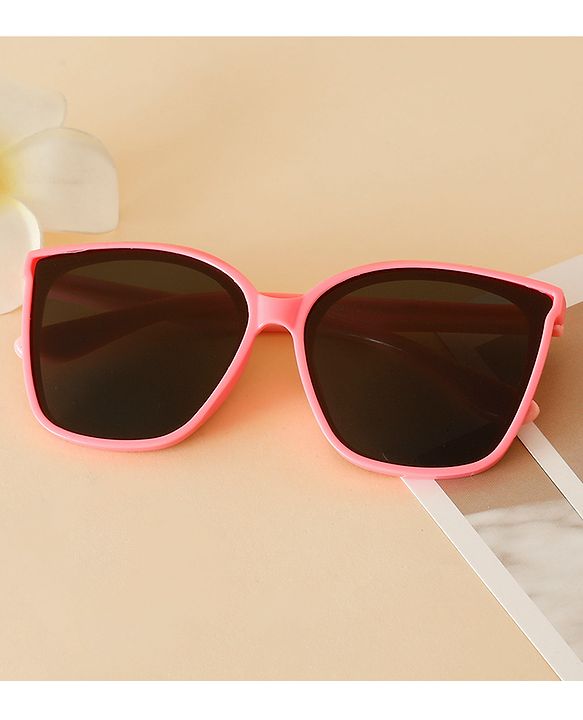 Babyhug TPE Solid Sunglasses For Kids - Black & Red
