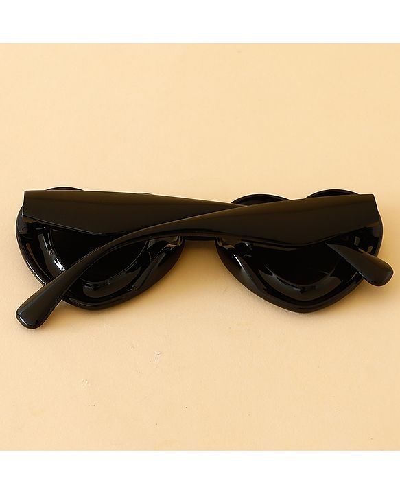Babyhug TPE Heart Frame Solid Sunglasses - Black