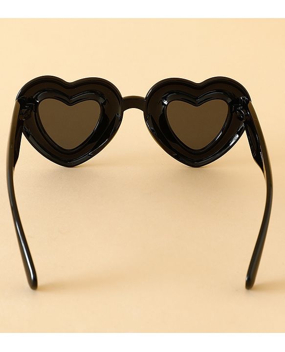 Babyhug TPE Heart Frame Solid Sunglasses - Black