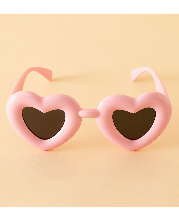 Babyhug TPE Heart Frame Solid Sunglasses - Black