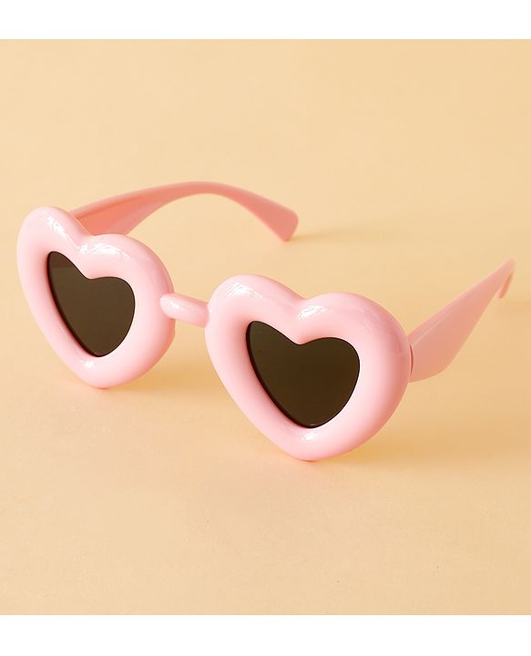 Babyhug TPE Heart Frame Solid Sunglasses - Black