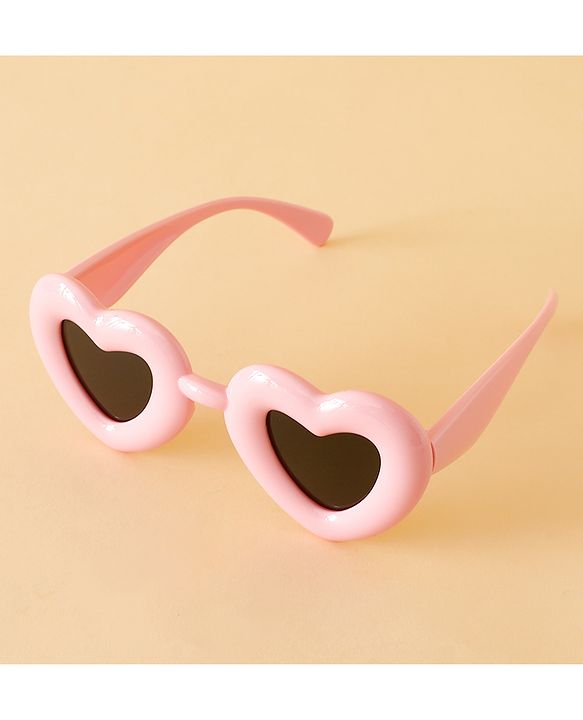 Babyhug TPE Heart Frame Solid Sunglasses - Black