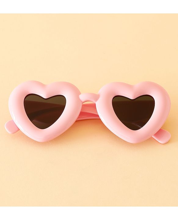 Babyhug TPE Heart Frame Solid Sunglasses - Black