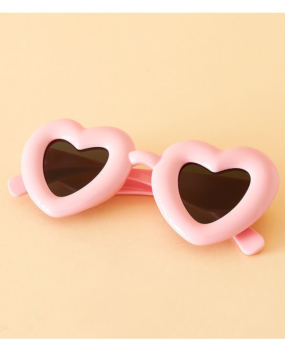Babyhug TPE Heart Frame Solid Sunglasses - Black