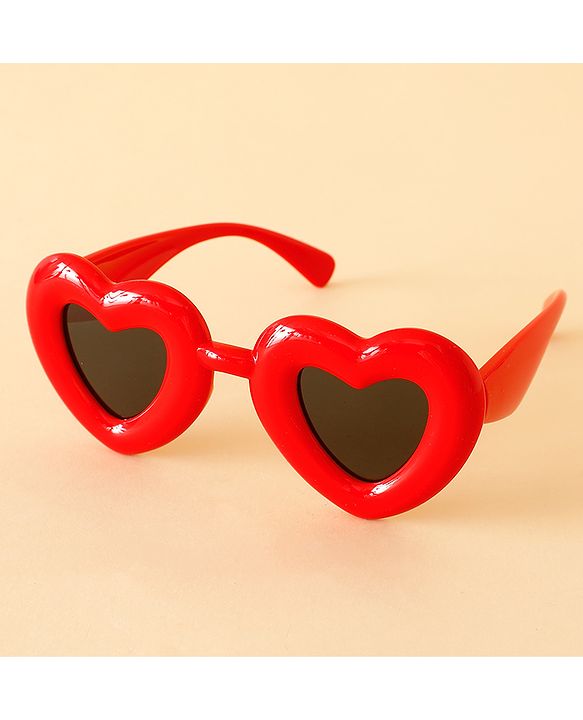Babyhug TPE Heart Frame Solid Sunglasses - Black