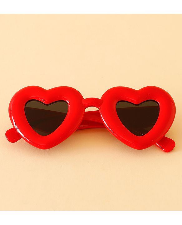 Babyhug TPE Heart Frame Solid Sunglasses - Black