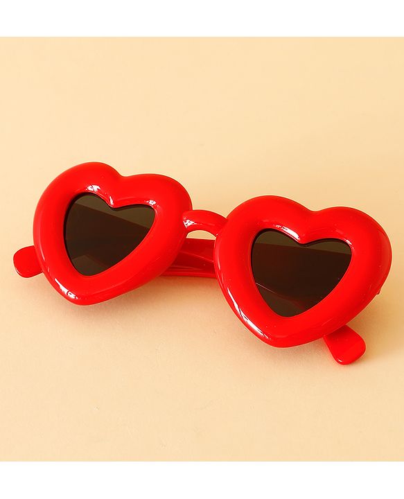 Babyhug TPE Heart Frame Solid Sunglasses - Black