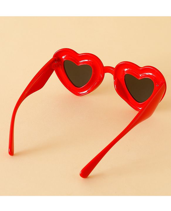 Babyhug TPE Heart Frame Solid Sunglasses - Black