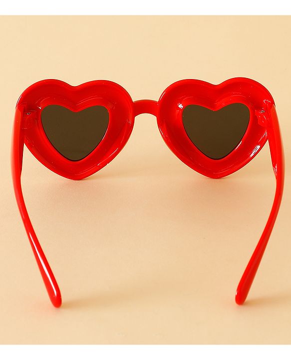 Babyhug TPE Heart Frame Solid Sunglasses - Black