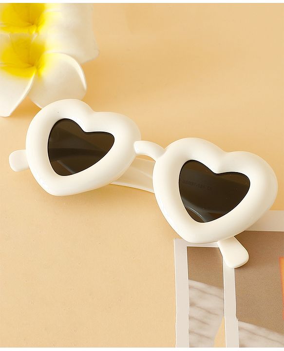 Babyhug TPE Heart Frame Solid Sunglasses - Black