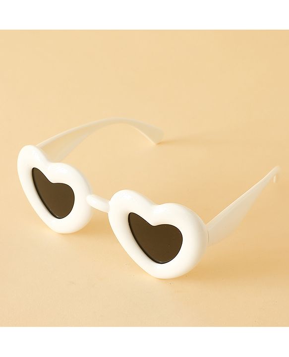 Babyhug TPE Heart Frame Solid Sunglasses - Black