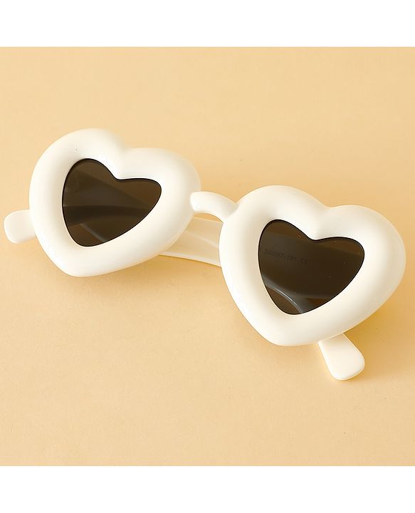 Babyhug TPE Heart Frame Solid Sunglasses - Black