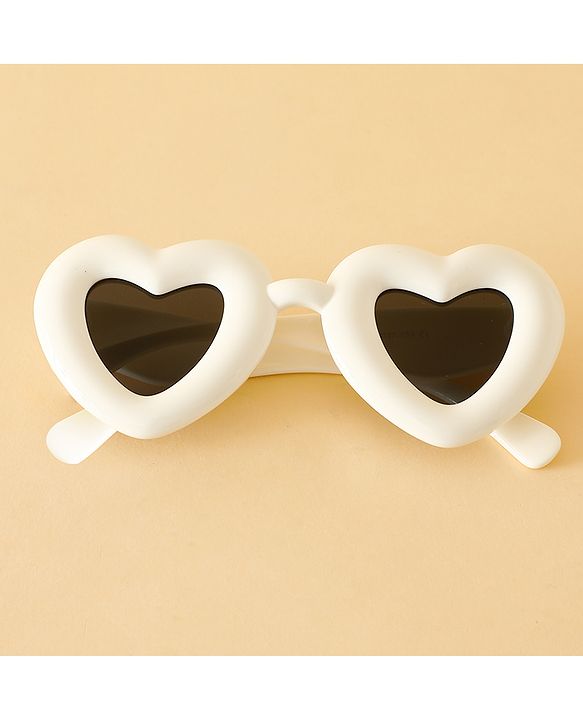 Babyhug TPE Heart Frame Solid Sunglasses - Black