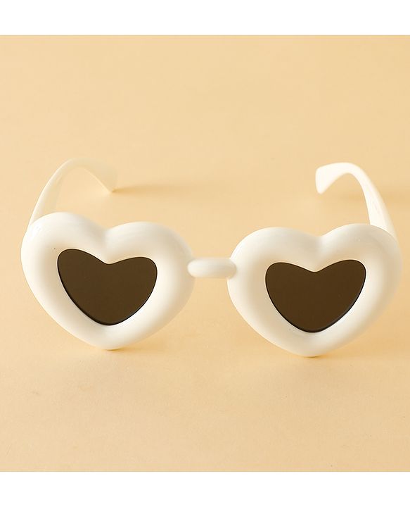 Babyhug TPE Heart Frame Solid Sunglasses - Black